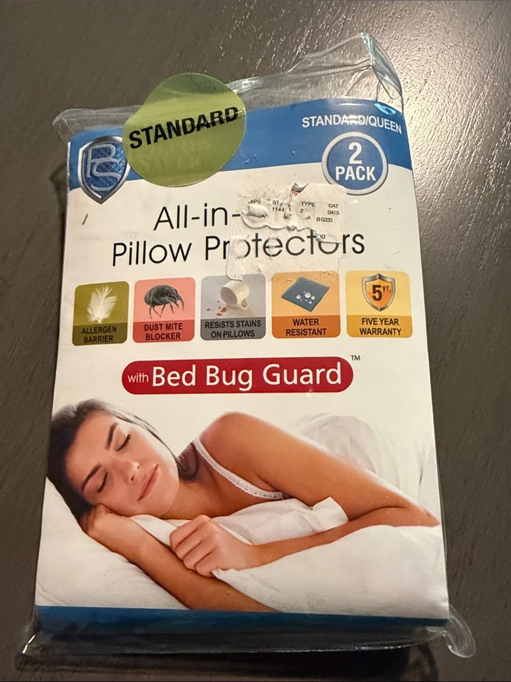All-in-One Pillow Protectors with Bed Bug Guard – White (2 Pack)